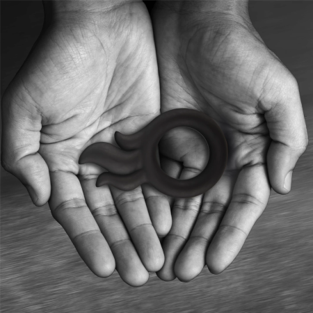 Velv'Or Rooster Hawk Silicone Ring - Flame Design, Universal Size