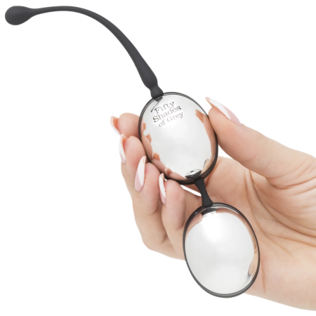 Fifty Shades of Grey Inner Goddess Silver Kegel Ball Set 67g Black/Silver