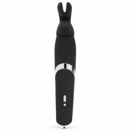 Happy Rabbit Wand Black - Silicone Massager, 10 Modes, Waterproof