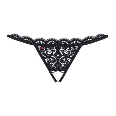 Obsessive 831-THC-1 Lacy Crotchless Thong S/M with Decorative Bows