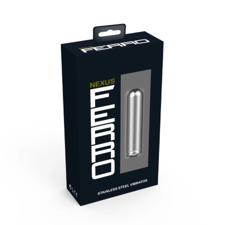 Nexus Ferro Rechargeable Stainless Steel Intimate Bullet, 6 Modes