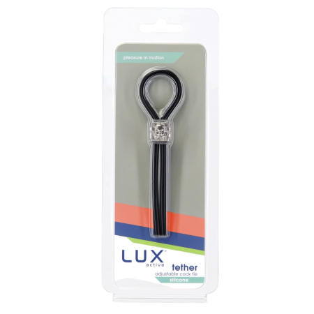 Lux Active Tether Adjustable Silicone Intimate Support Ring Black