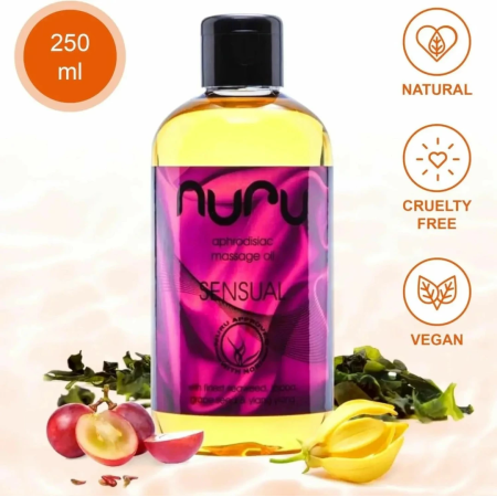 Nuru Massage Oil Sensual 250ml - Seaweed & Ylang Ylang Formula