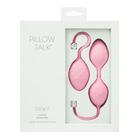 Pillow Talk Frisky Pink Kegel Exercise Balls Silicone 203mm