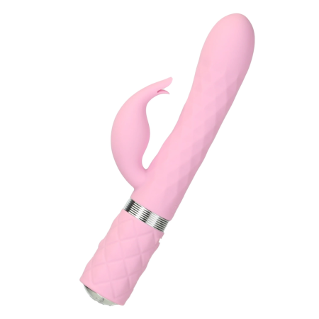 Pillow Talk Lively Pink Dual Motor Massager with Rotating Shaft