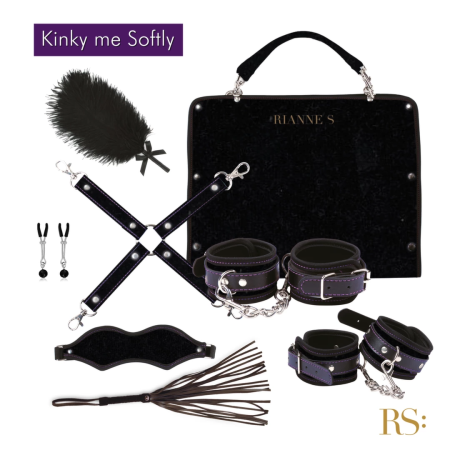 Rianne S Soiree Kinky Me Softly Black - Deluxe Sensual Accessory Set