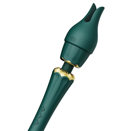 ZALO Kyro Turquoise Green Wand - Direct Power 2.0, 2 Attachments, USB