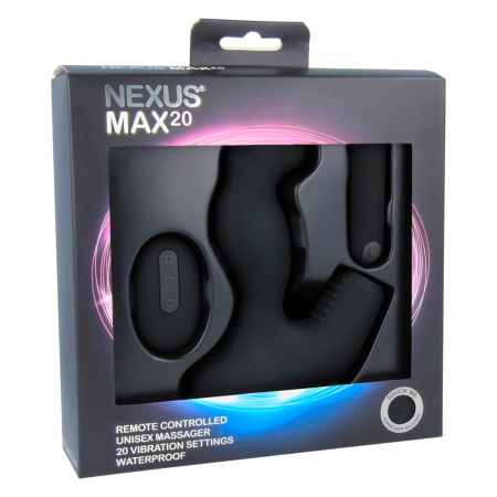 Nexus Max 20 Intimate Silicone System Black 20-Function Unisex