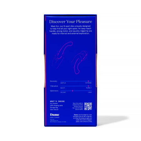 Dame Products Arc Berry - Curved Silicone Stimulation Device, Rechargeable