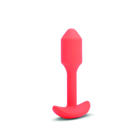 b-Vibe Vibrating Snug Plug 1 Orange - Weighted Silicone Model 62g