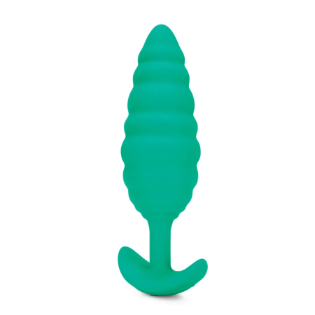 b-Vibe Twist Plug Green - Textured Silicone Intimate System 15.3cm