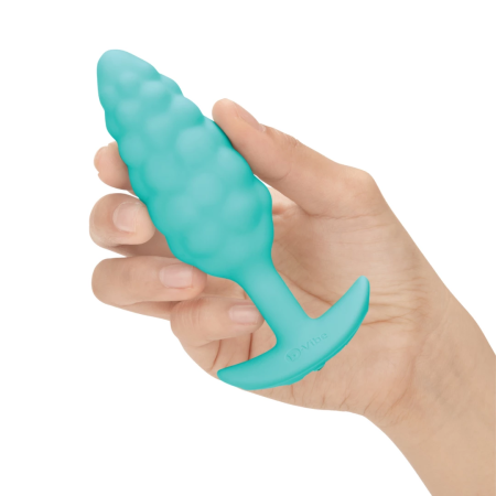 b-Vibe Texture Plug Bump Mint - Silicone Anal Plug with Vibrating Function