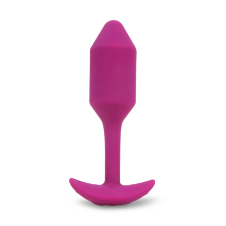 b-Vibe Vibrating Snug Plug 2 Rose - Weighted Silicone Plug, Medium