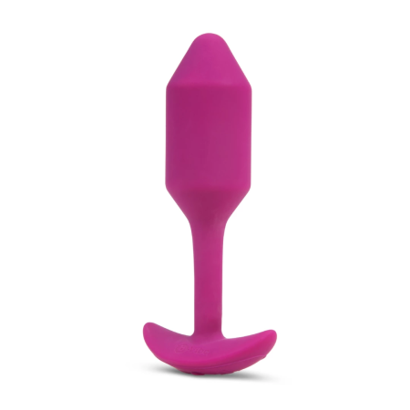 b-Vibe Vibrating Snug Plug 2 Rose - Weighted Silicone Plug, Medium