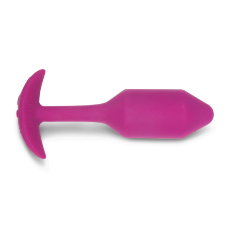 b-Vibe Vibrating Snug Plug 2 Rose - Weighted Silicone Plug, Medium