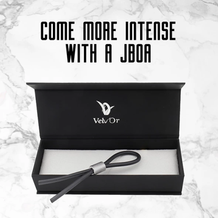 Velv'Or JBoa 303 Adjustable Silicone Ring Black & Silver 13cm