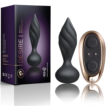 Rocks-Off Petite Sensations Desire Black - Remote Control Plug, Silicone