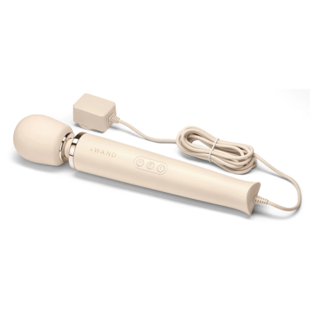 Le Wand Plug-In Wand Massager Cream - Powerful AC Model, 10 Modes