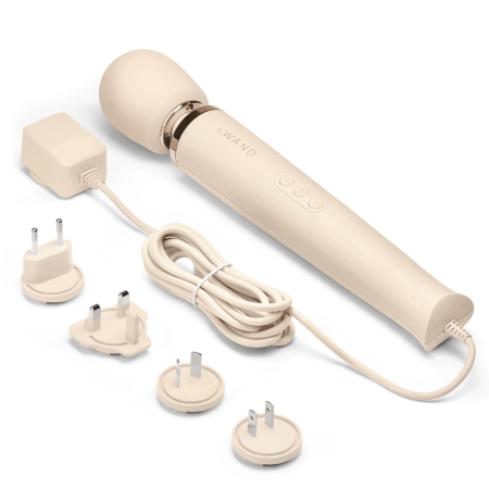 Le Wand Plug-In Wand Massager Cream - Powerful AC Model, 10 Modes