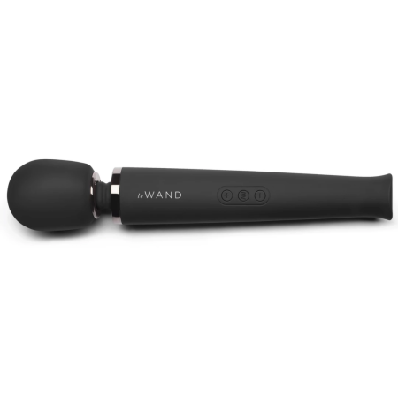 Le Wand Massager Black - Rechargeable Multi-Speed Silicone Wand