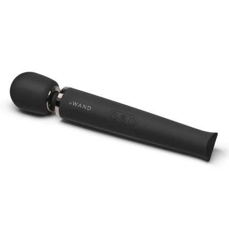 Le Wand Massager Black - Rechargeable Multi-Speed Silicone Wand