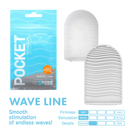 Tenga Pocket Wave Line - Compact Flexible Intimate Device