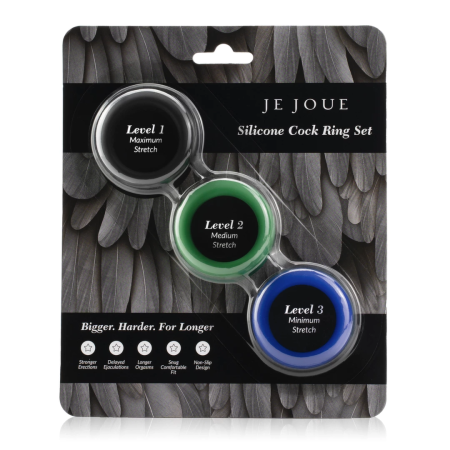 Je Joue Silicone Ring Set 3-Pack - Adjustable Soft Touch System