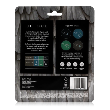 Je Joue Silicone Ring Set 3-Pack - Adjustable Soft Touch System