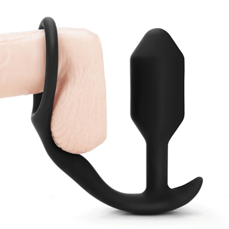 b-Vibe Snug & Tug Dual Sensation Silicone System 128g Black