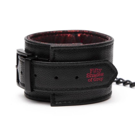 Fifty Shades of Grey Sweet Anticipation Adjustable Wrist Cuffs Black-Red