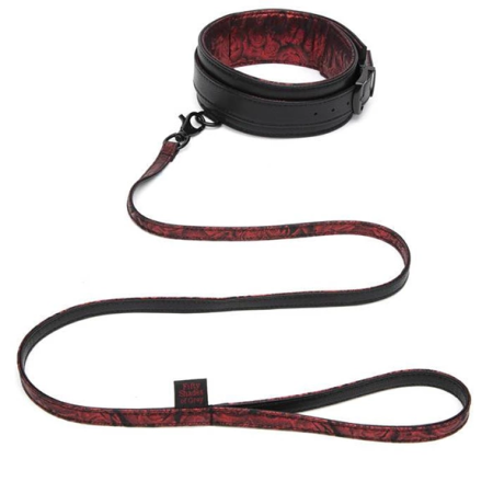 Fifty Shades of Grey Sweet Anticipation Adjustable Collar & Leash Set Black/Red