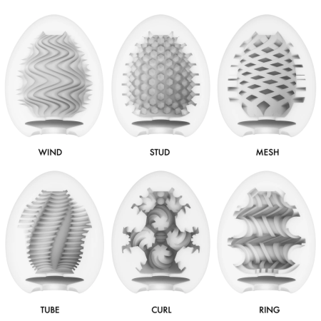 Tenga Egg Wonder 6 Styles Pack - Flexible Intimate Sleeve Set