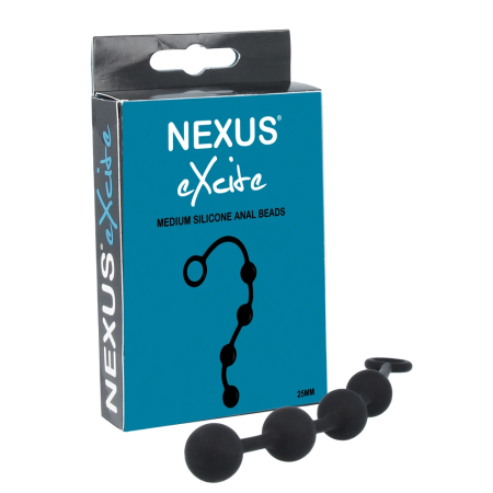 Nexus Excite Medium Beads Silicone Flexible Design 25mm Black
