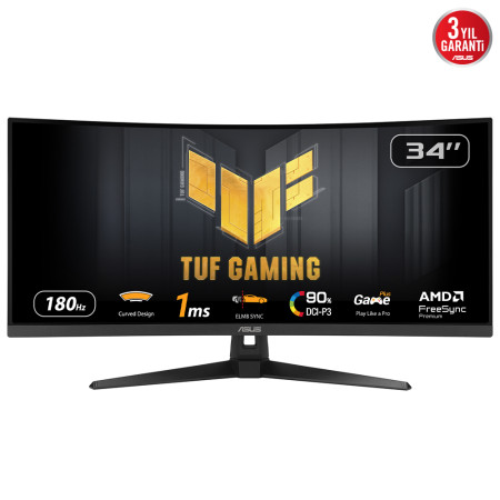 ASUS TUF Gaming VG34VQ3B kompiuterio monitorius 86,4 cm (34") 3440 x 1440 pikseliai