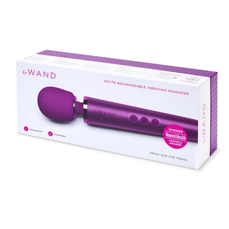 Le Wand Petite Massager Cherry - Compact Rechargeable Wand, 6 Modes