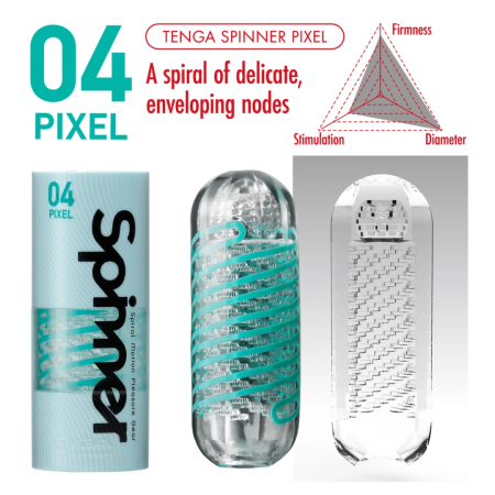Tenga Spinner 04 Pixel Intimate Rotating Device Spiral Texture