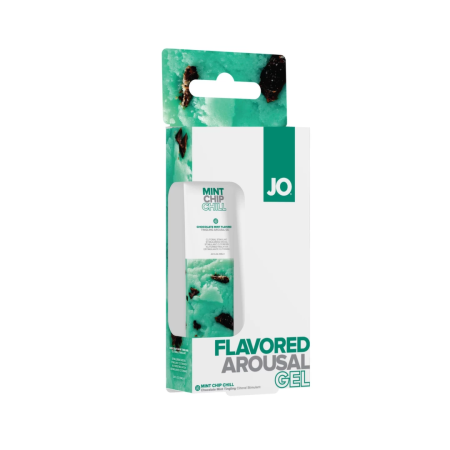 JO Flavored Arousal Gel Mint Chip Chill 10ml - Water-Based Intimate Gel