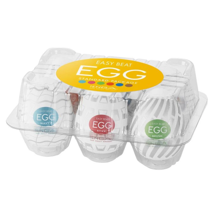 Tenga Egg Series 3 Six-Texture Set - Flexible Intimate Sleeves
