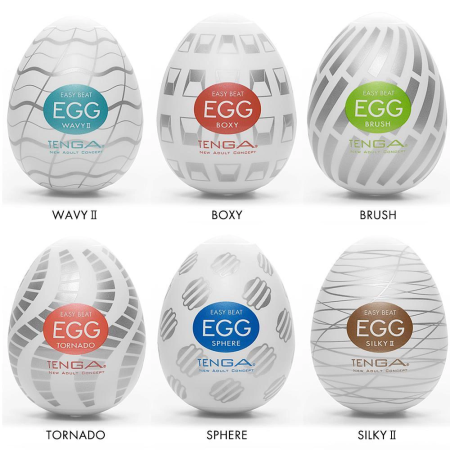 Tenga Egg Series 3 Six-Texture Set - Flexible Intimate Sleeves