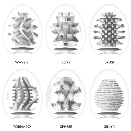 Tenga Egg Series 3 Six-Texture Set - Flexible Intimate Sleeves