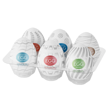 Tenga Egg Series 3 Six-Texture Set - Flexible Intimate Sleeves