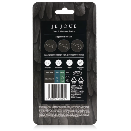 Je Joue Silicone C-Ring Maximum Stretch Black - Flexible Support Ring