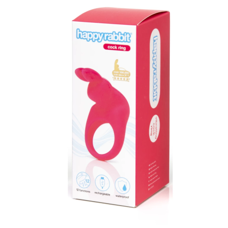 Happy Rabbit Rechargeable Vibrating Intimate Ring Pink Silicone