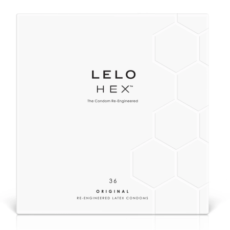 LELO HEX Original 36-Pack Condoms - Hexagonal Structure, Standard Size