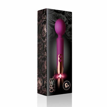 Rocks-Off Oriel Wand Fuchsia - Compact Rechargeable Silicone Massager