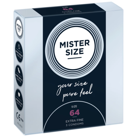 Mister Size 64 mm Condoms 3-Pack - Precision Fit for Maximum Comfort