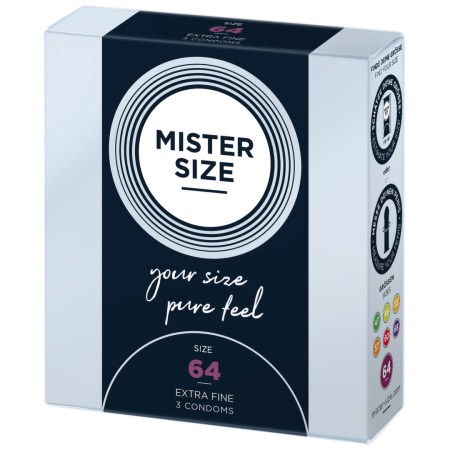 Mister Size 64 mm Condoms 3-Pack - Precision Fit for Maximum Comfort