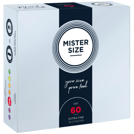 Mister Size 60 mm Condoms 36-Pack - Tailored Comfort & Secure Fit