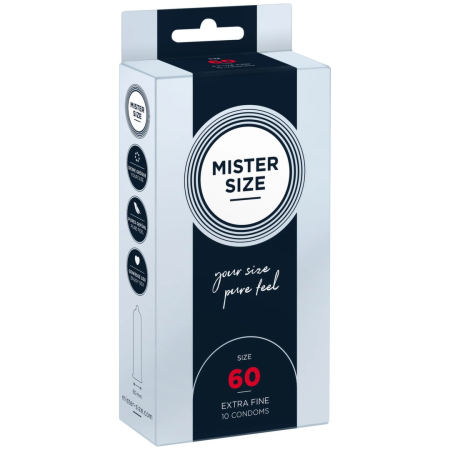 Mister Size 60 mm Condoms 10-Pack - Anatomically Tailored, Ultra-Thin