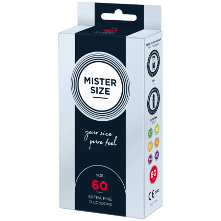 Mister Size 60 mm Condoms 10-Pack - Anatomically Tailored, Ultra-Thin